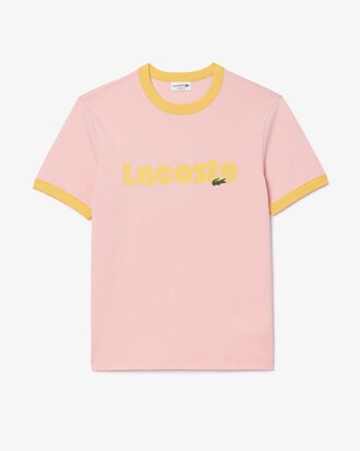 Playera estampada con detalles en contraste