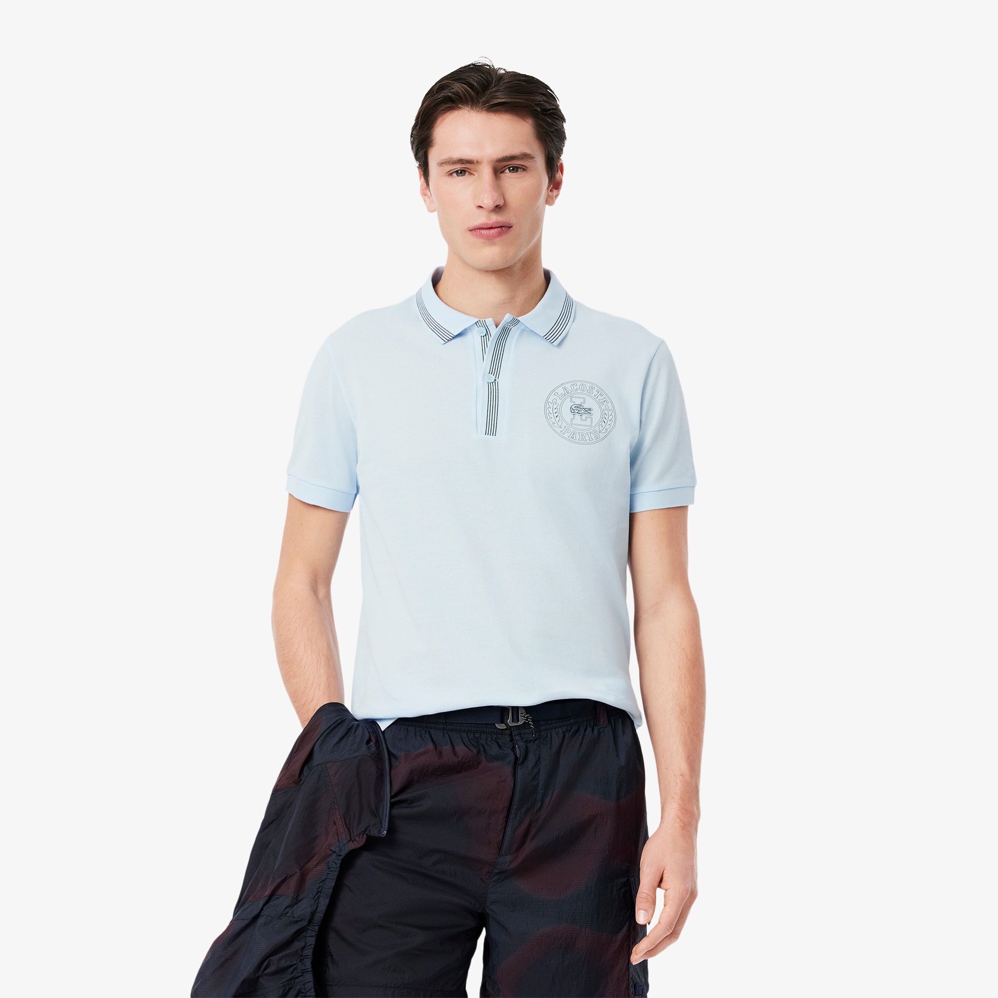 Lacoste Men's Regular Fit L.12.12 Badge Print Polo - 4xl - 9 In Blue