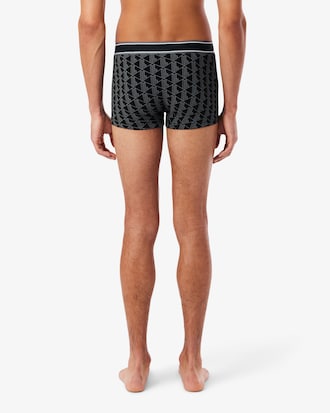 Monogram Print Stretch Cotton Trunks