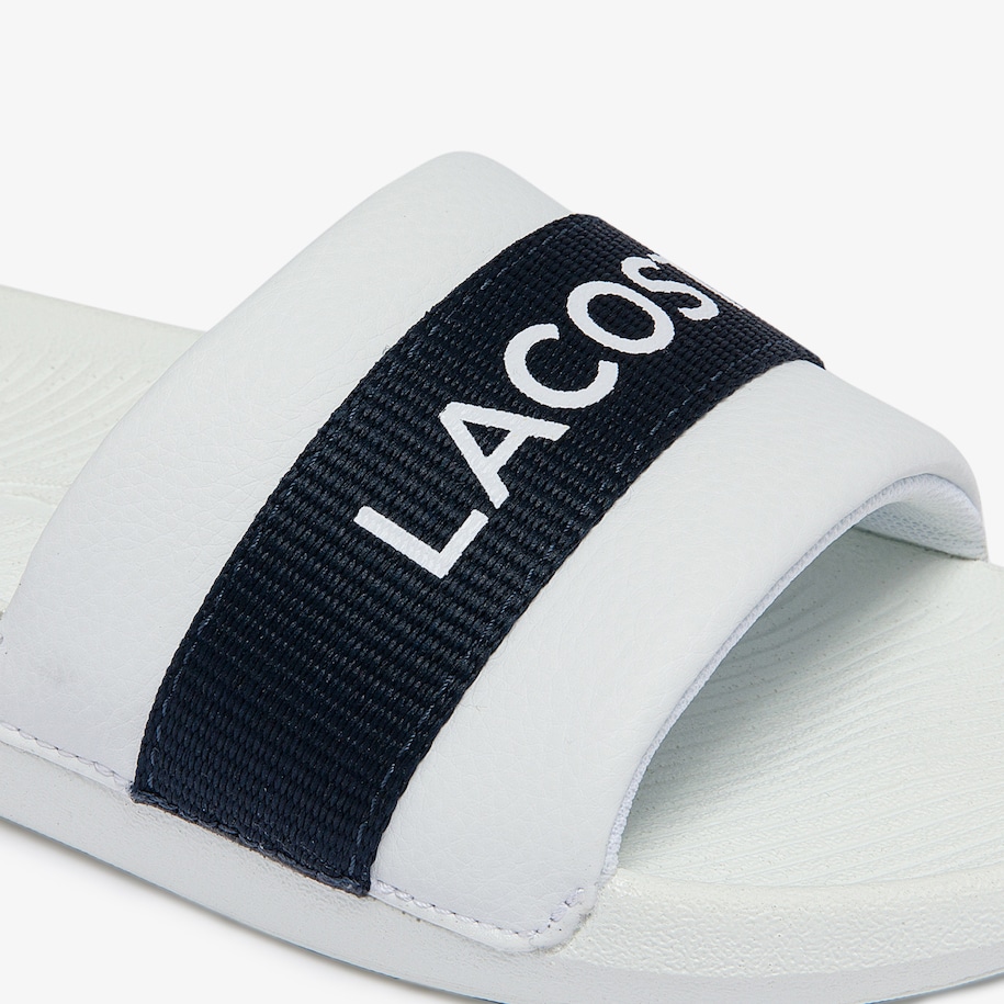 lacoste croco slides womens