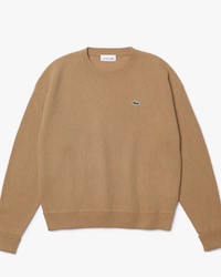 Women's Relaxed Fit Wool Moss Stitch Sweater