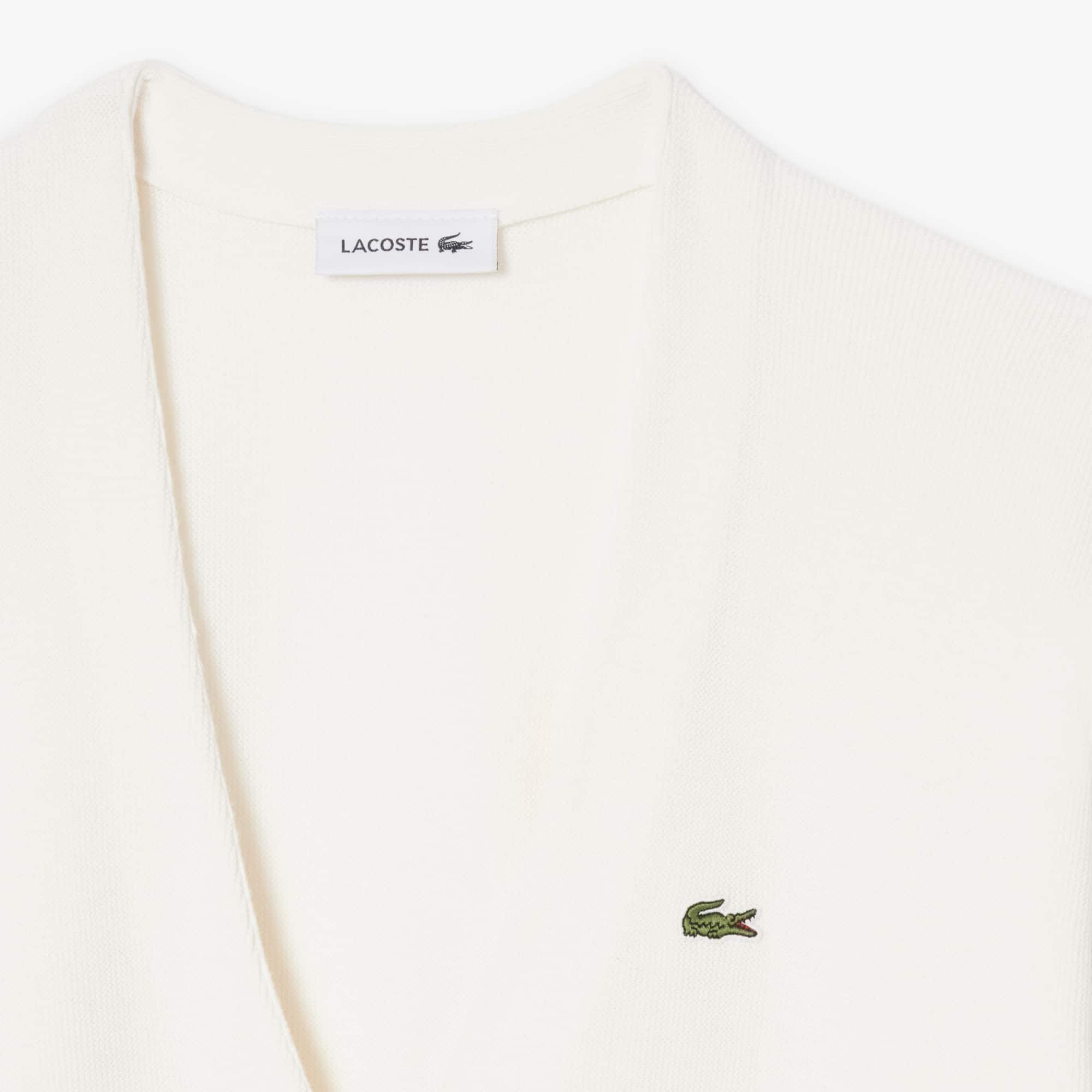Women's V-Neck Moss Stitch Cotton Cardigan