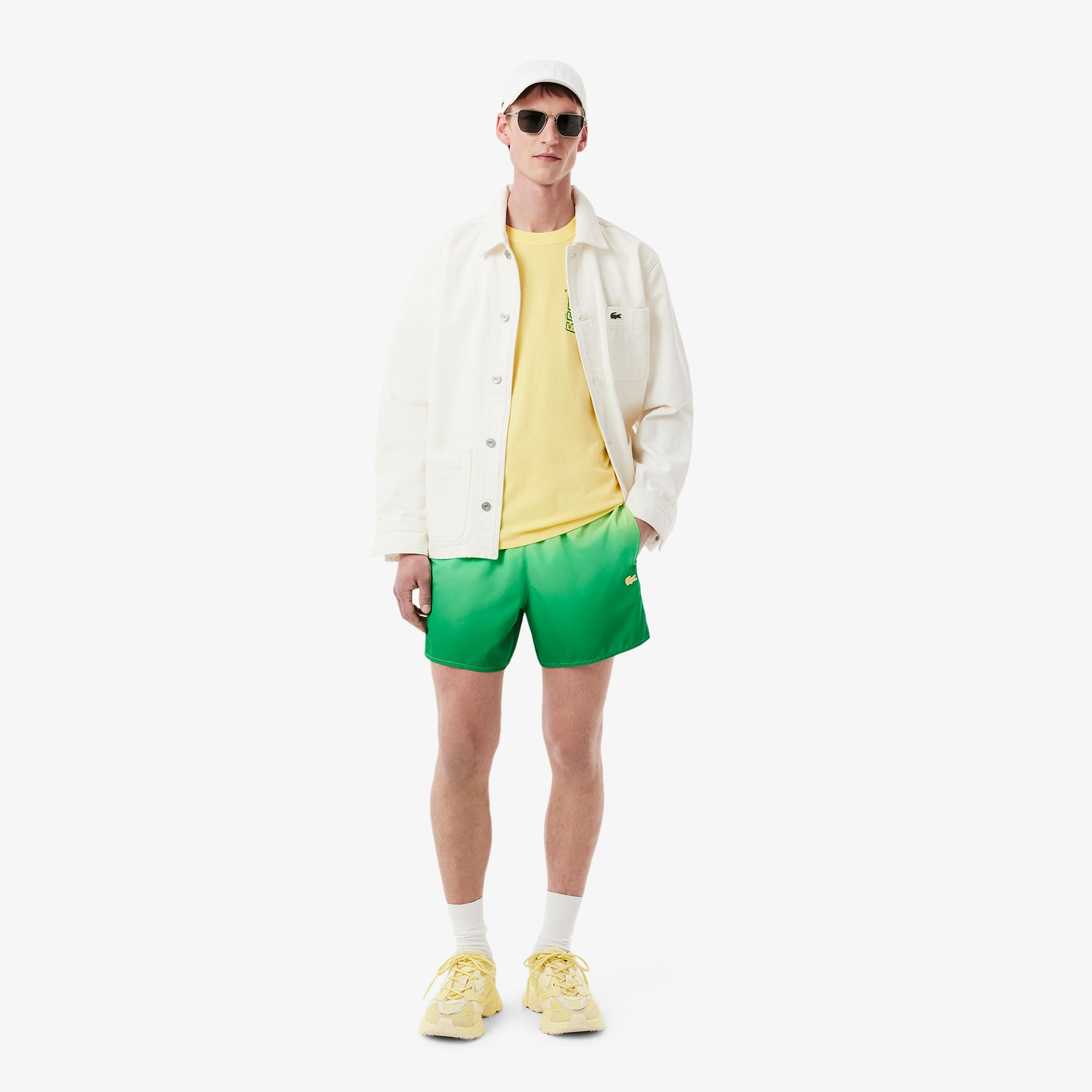 8YARDS 蛍光イエロー ラグランシャツ Men's Cotton Jersey Graphic T-Shirt - T-shirts - New In 2026 | Lacoste