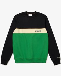 Men&rsquo;s Crew Neck Lettering Colourblock Piqu&eacute; Sweatshirt