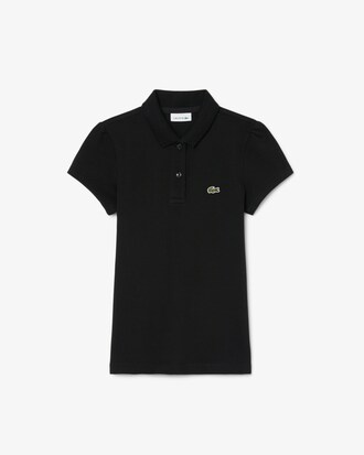 Girls' Scalloped Collar Piqué Polo