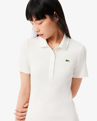 Women's Long Ribbed Cotton Polo Dress