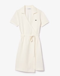 Vestido Cruzado De Minipiqu&eacute; El&aacute;stico Para Mujer