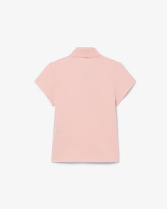 Girls' Scalloped Collar Piqu&eacute; Polo