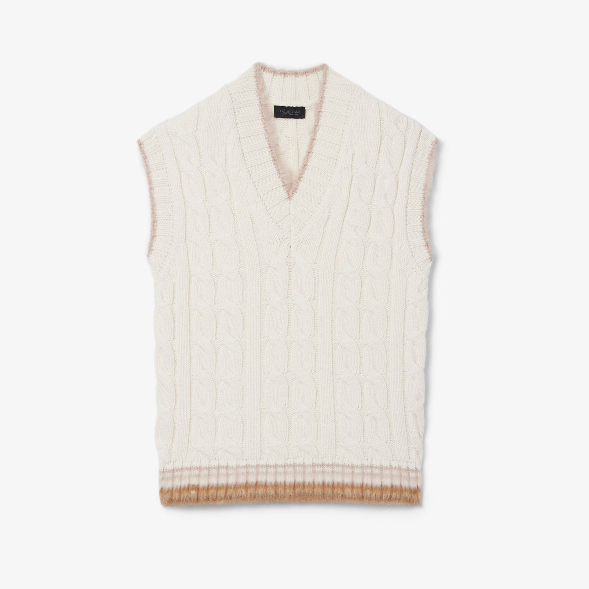 Runway Cable Knit Wool Sweater Vest - Sweaters & Sweatshirts - New