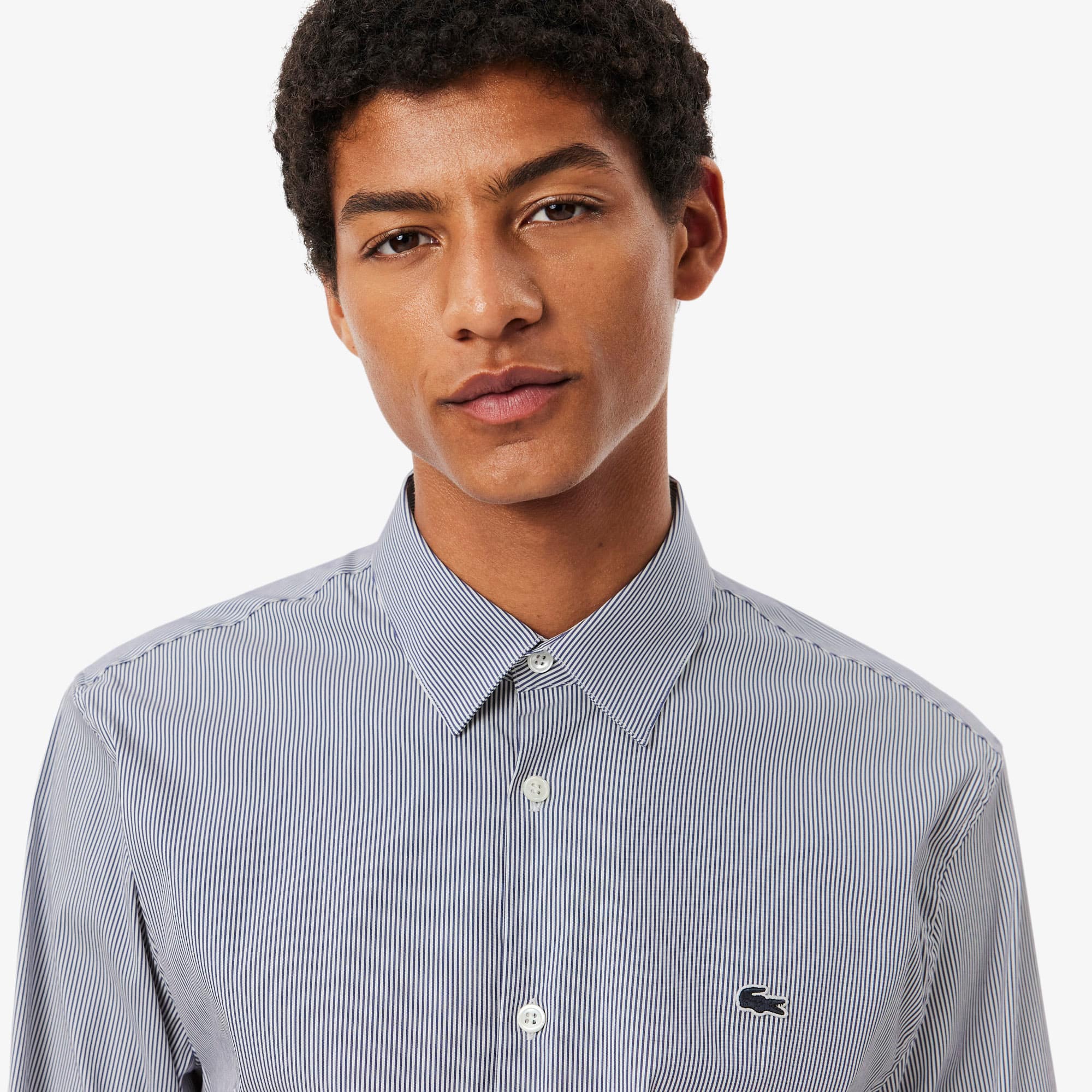 Men's Slim Fit Striped Stretch Button Down Shirt