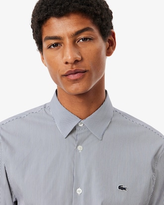 Men's Slim Fit Striped Stretch Button Down Shirt