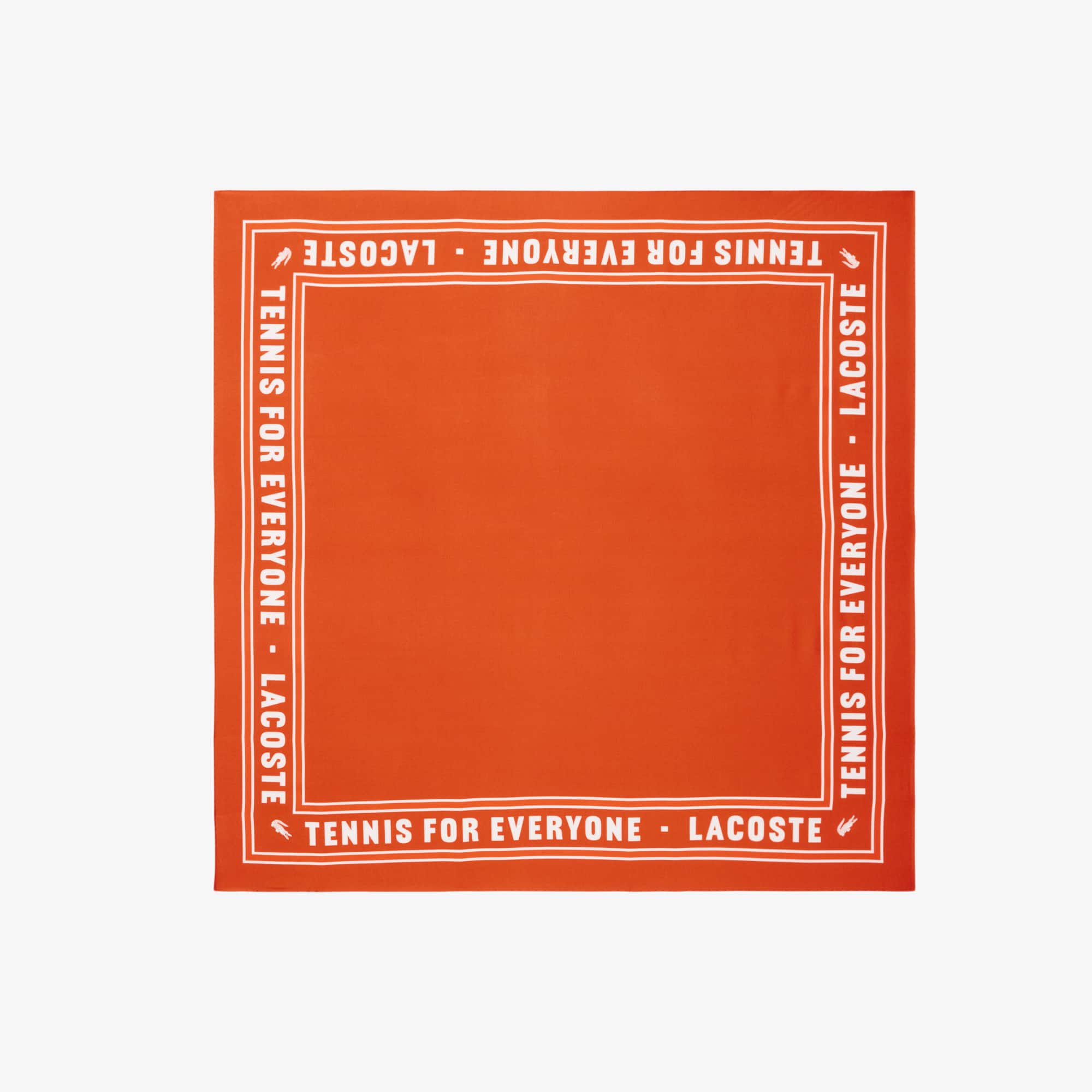 Lacoste Runway Printed Silk Square - One Size In Orange