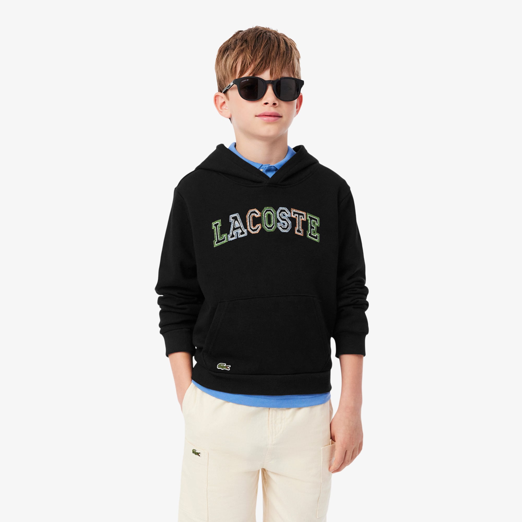 Lacoste Embroidered Fleece Hoodie