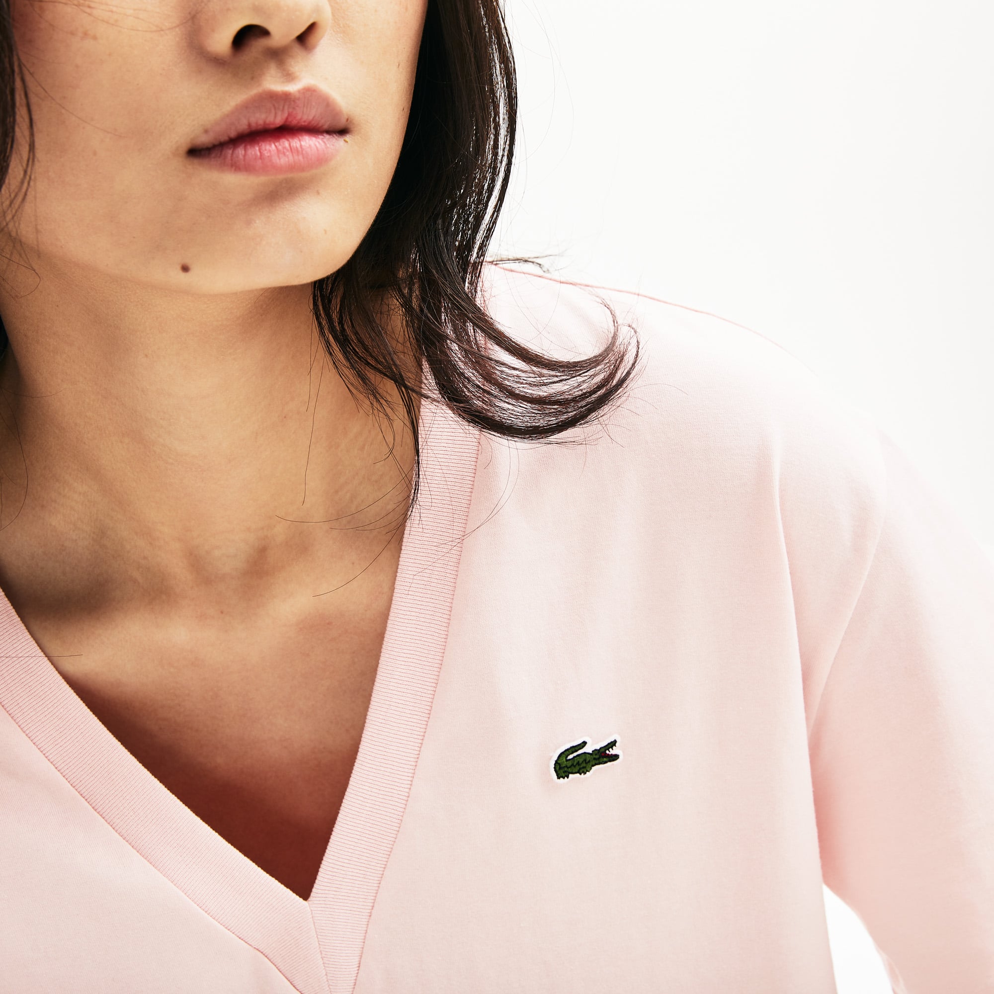 LACOSTE ピンク Vネック トレーナー 36 LACOSTE ピンク Vネック トレーナー 36 LACOSTE ピンク Vネック