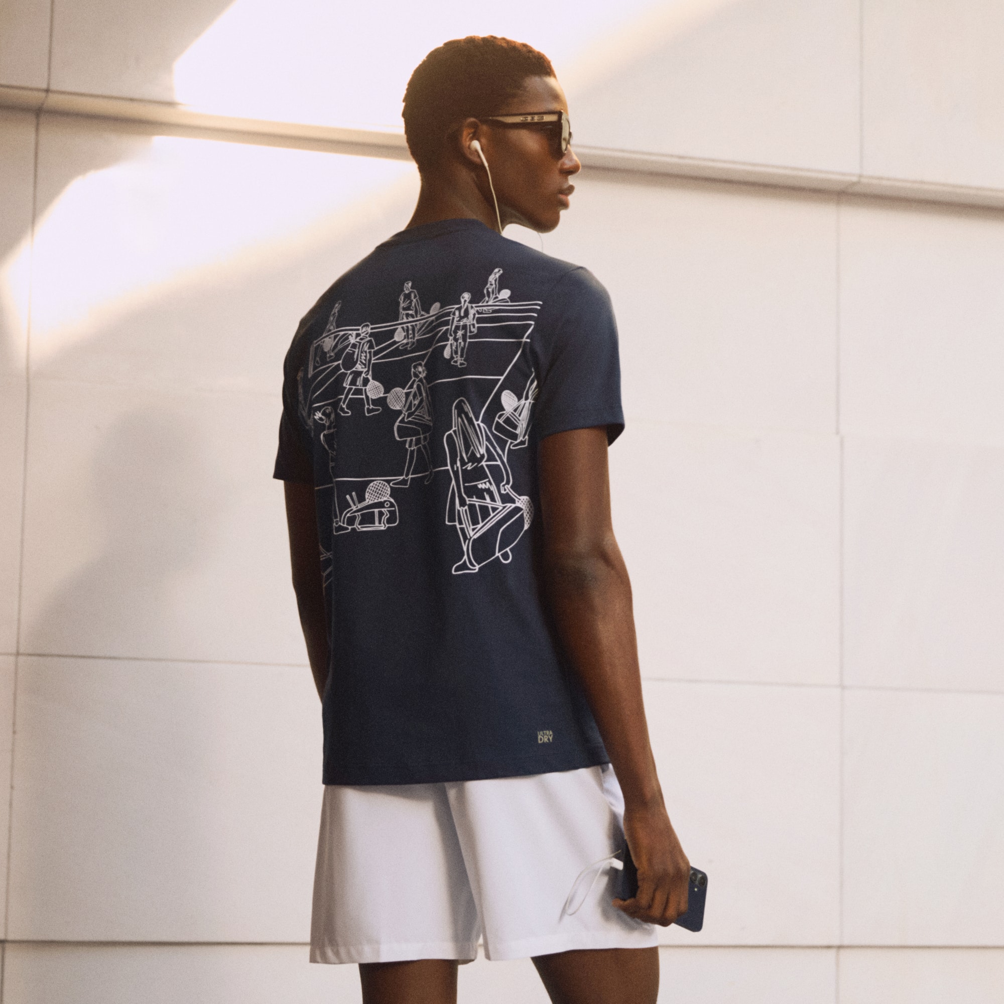 Lacoste Ultra Dry Printed Tennis T-Shirt