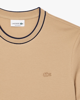 Men's Stretch Piqué Striped Collar T-Shirt