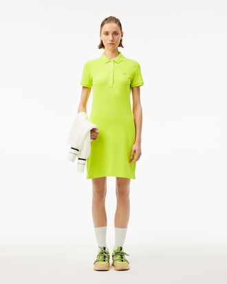 Women's Slim Fit Stretch Mini Piqué Polo Dress