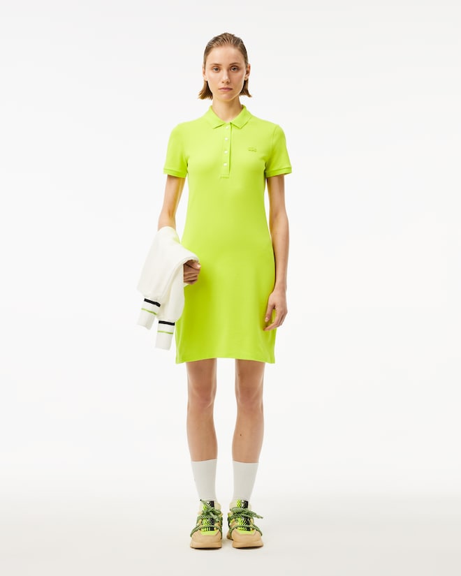 Women's Slim Fit Stretch Mini Piqué Polo Dress