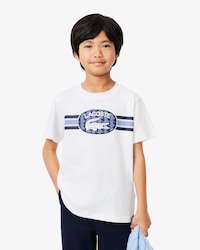 Boys' Monogram Print Cotton T-Shirt