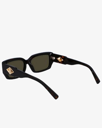 Lunettes de soleil rectangulaires en ac&eacute;tate &agrave; monogramme pour femme