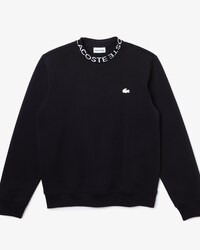 Men&rsquo;s Lacoste Lettered Crew Neck Cotton Blend Sweatshirt