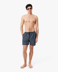 Mid Length Crocodile Print Swim Trunks