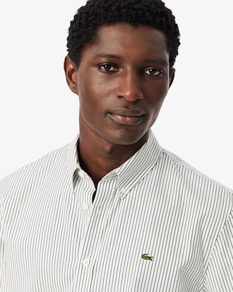 Camisa De Rayas Finas De Corte Regular