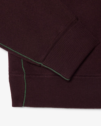 Women's V-Neck Moss Stitch Cotton Cardigan