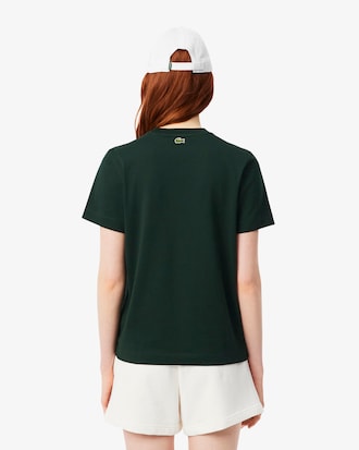 Regular Fit Badge Accent Cotton T-shirt