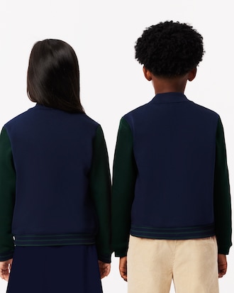 Kids' Contrast Sleeve Fleece Bomber Jacket