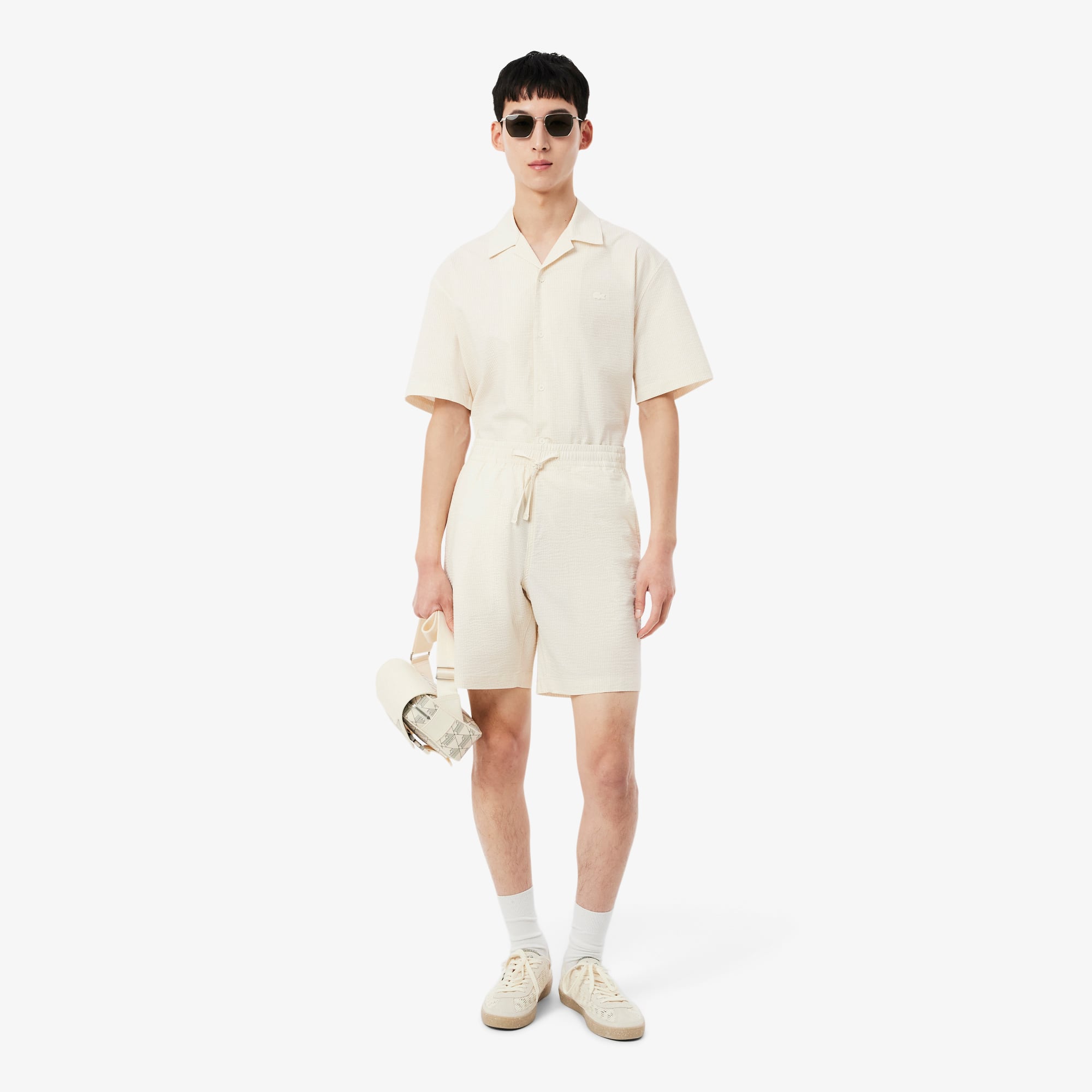 Cotton Seersucker Shorts - Shorts - New In 2026 | Lacoste
