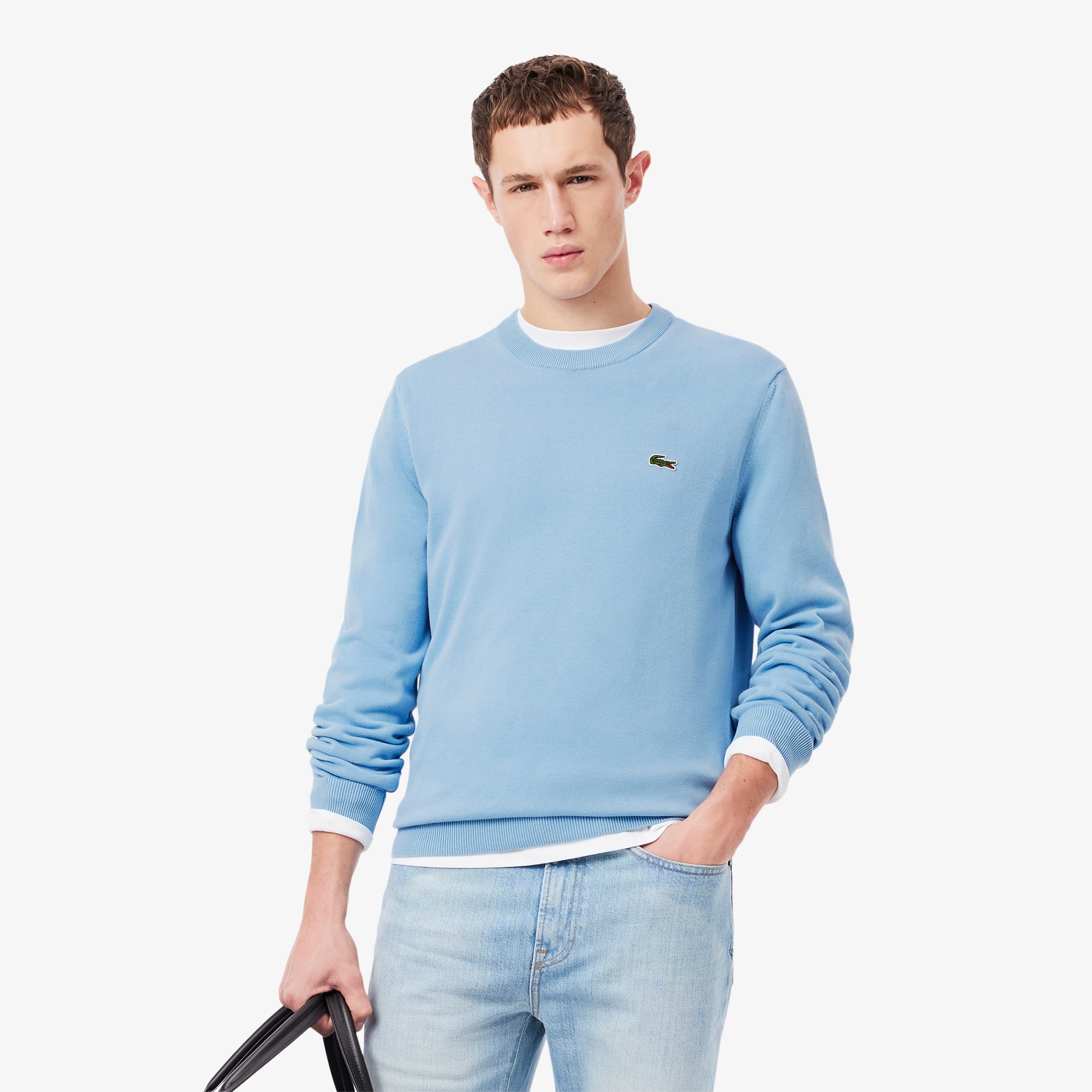 Men's Crew Neck Cotton Sweater - Sweaters & Sweatshirts - New In
