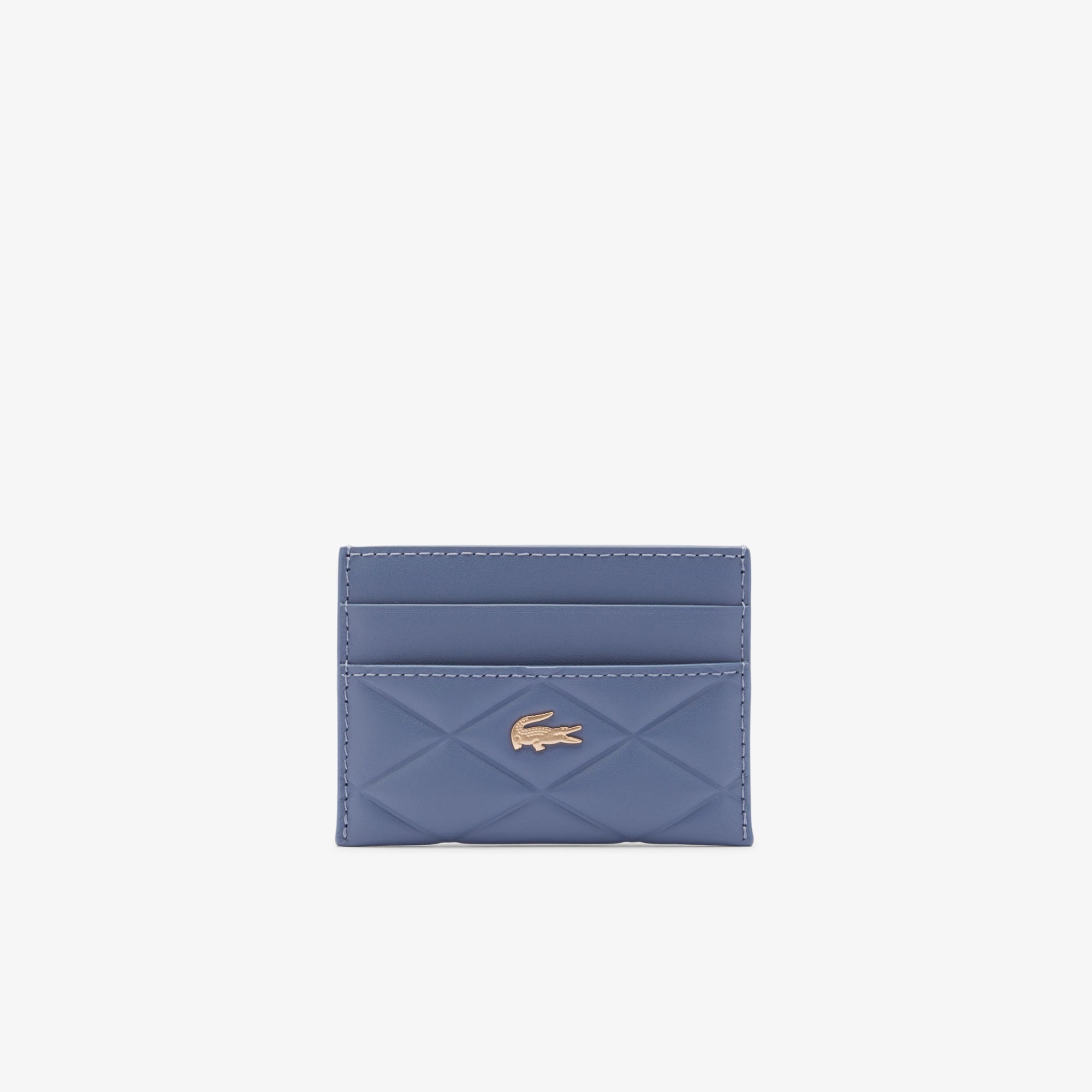 Lacoste Women's Crocodelle Leather Cardholder - One Size In Blue