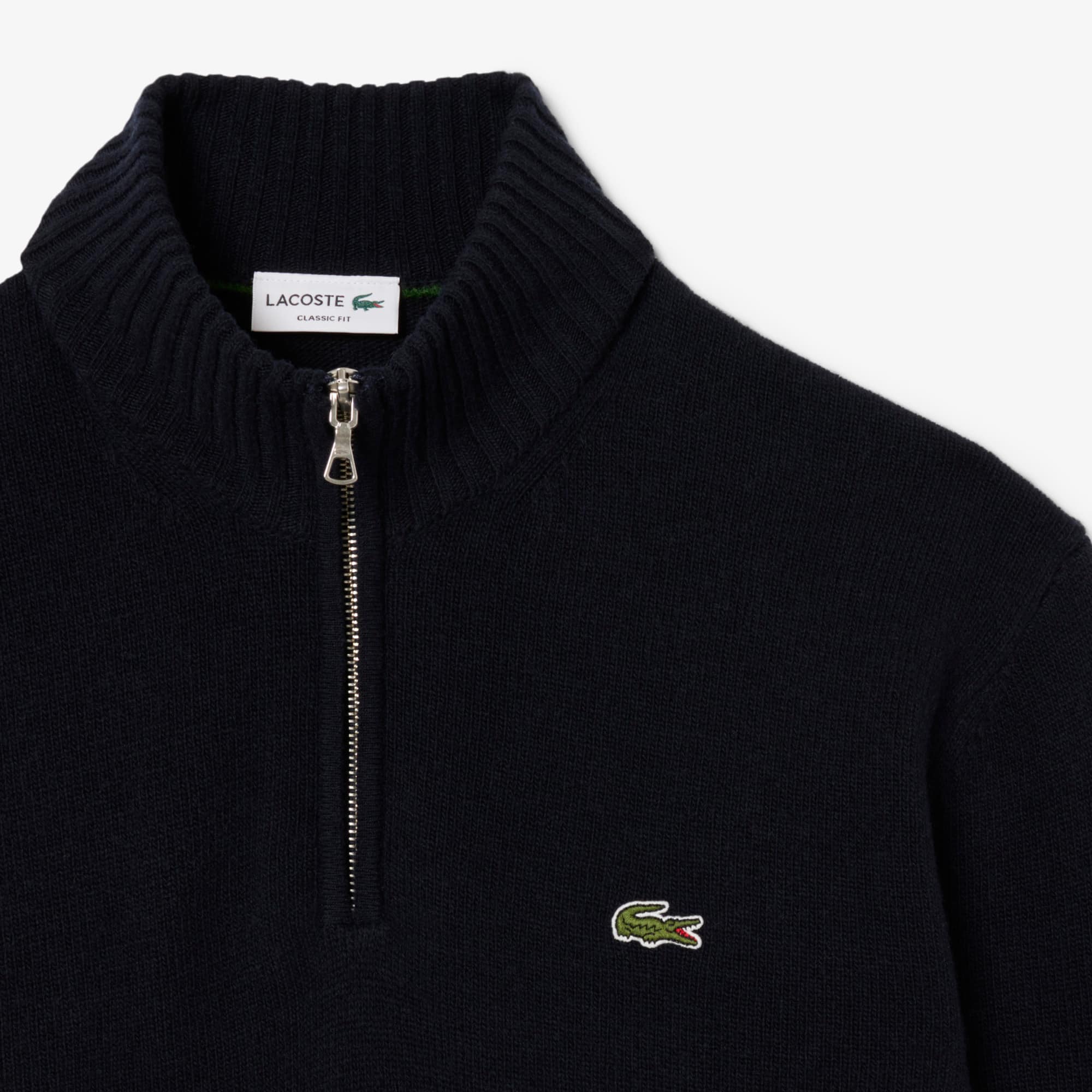 Men's Zip-Up High-Neck Wool Sweater - Sweaters & Sweatshirts - New