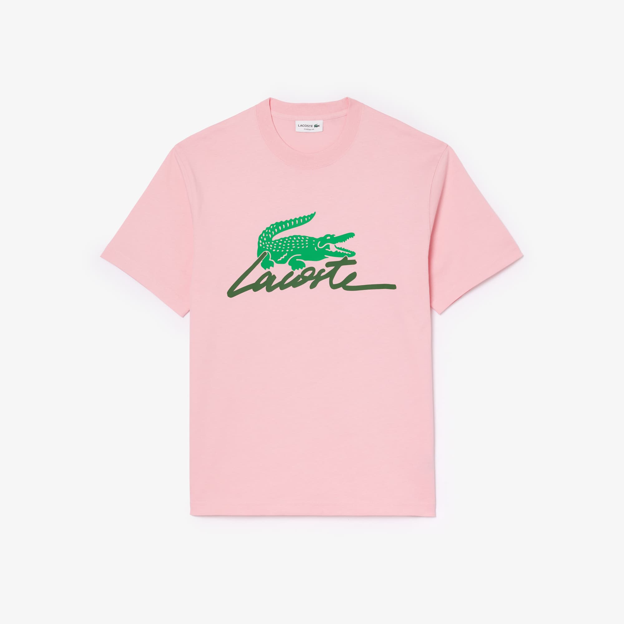 Tシャツ・カットソー LACOSTE Men T-shirt Fuchsia TH6709 I1L Lacoste light purple cotton t-shirt th6709 - Floccari Store