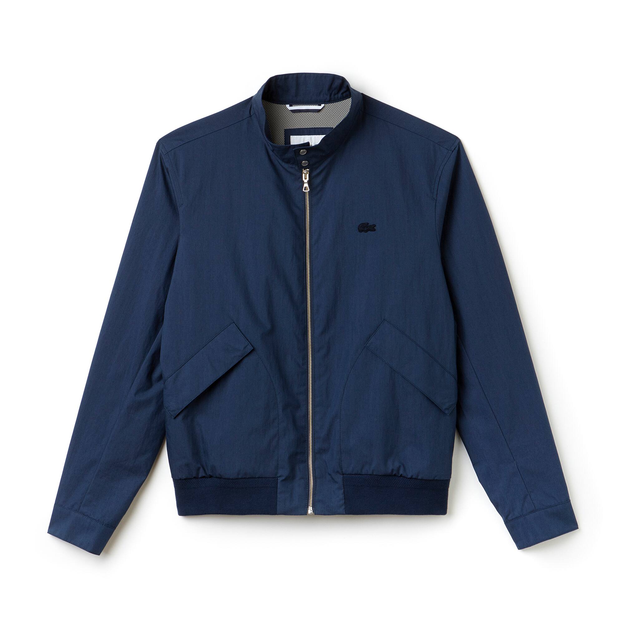 Men's Cotton Blend Gabardine Harrington Jacket LACOSTE