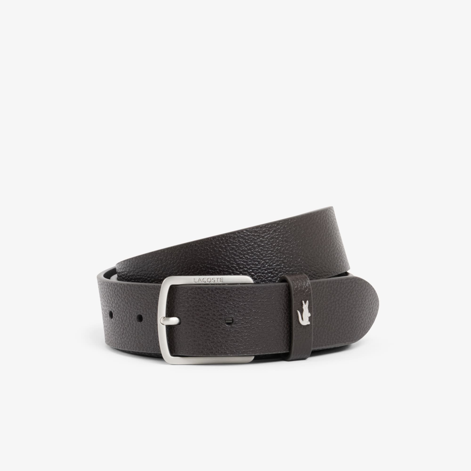 Elegance Leather Belt and Key Ring Gift Set