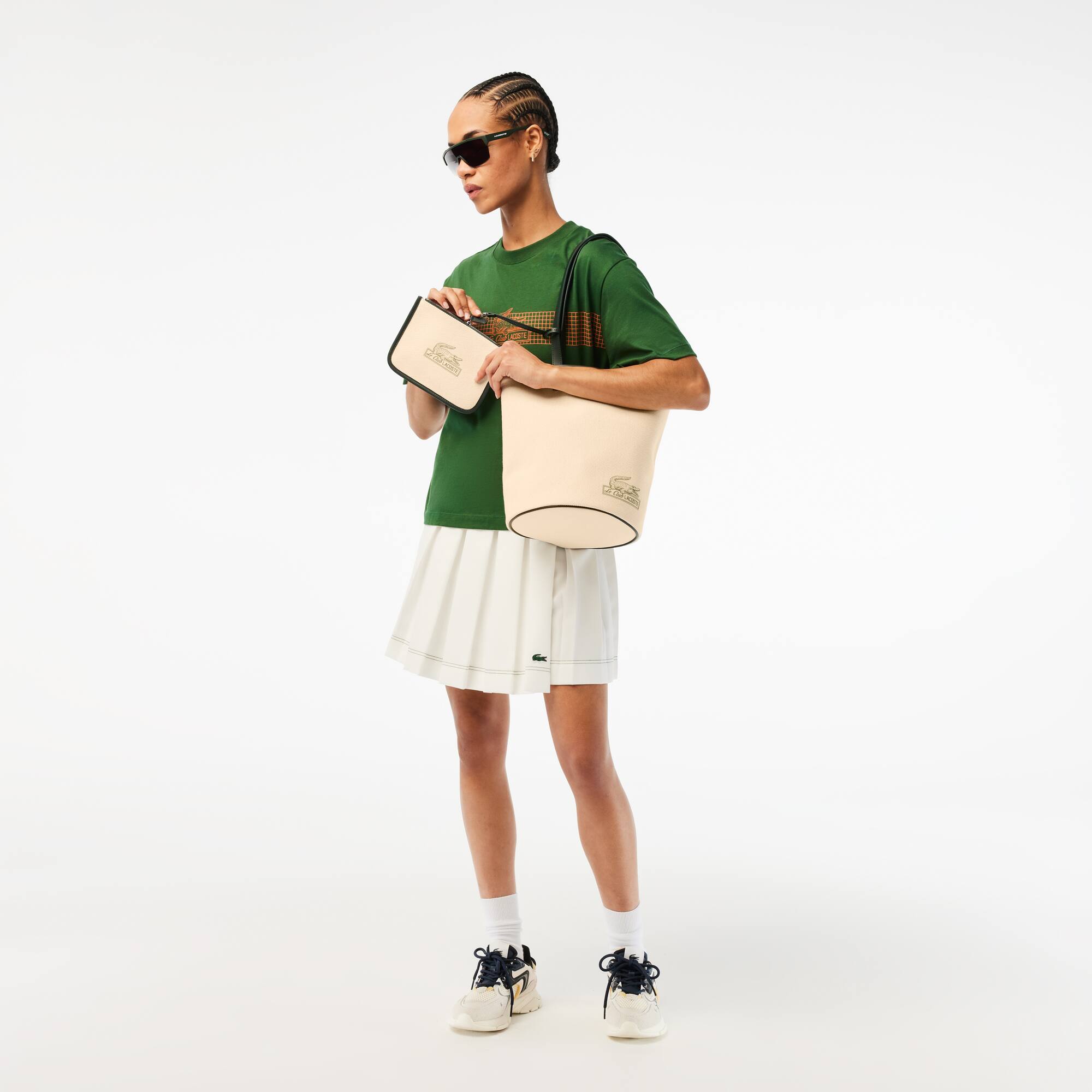 LACOSTE ● Easy Bucket Bag【 残りわずか】 Women's Signature Patch Bucket Bag - Bags - New In 2025