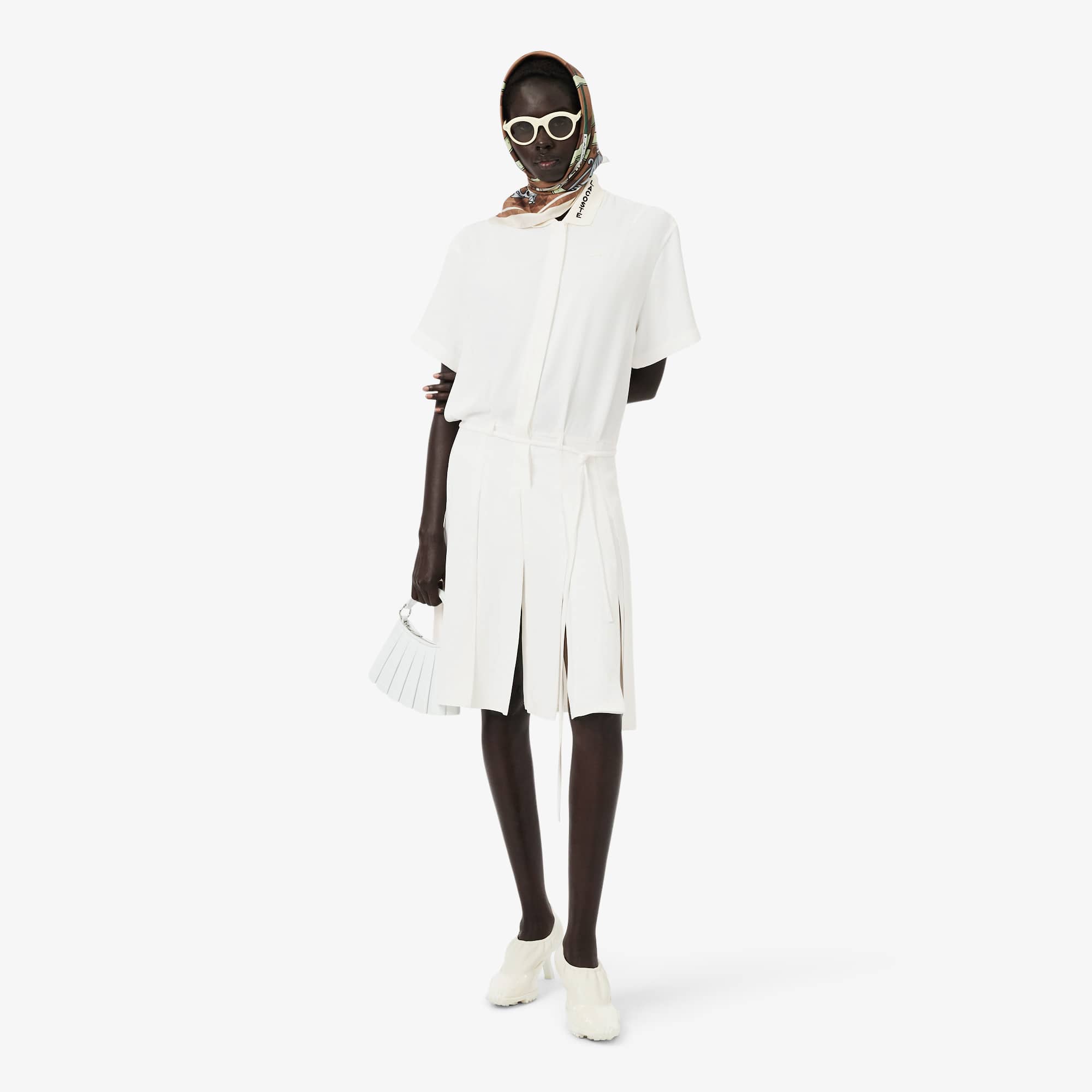 Runway Pleated Embroidery Detail Polo Dress - Dresses - New In 2026 |  Lacoste