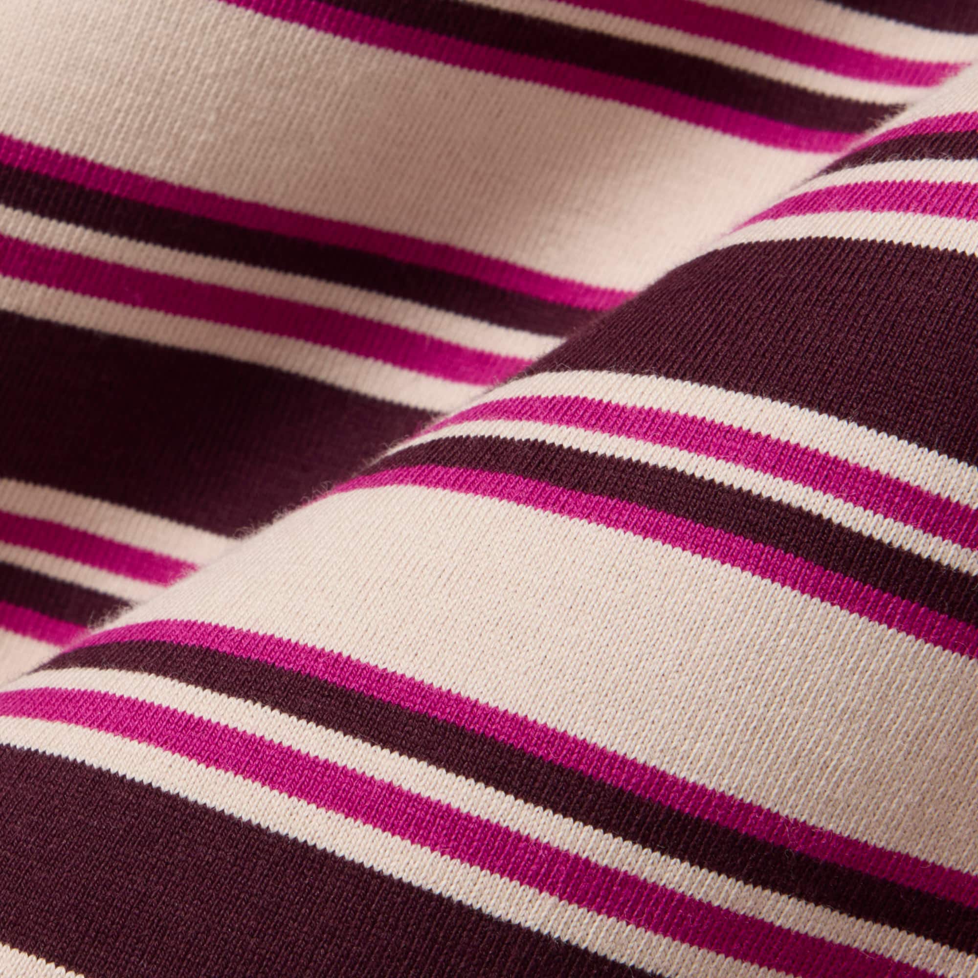 Oversized Striped Long Sleeved Polo Shirt