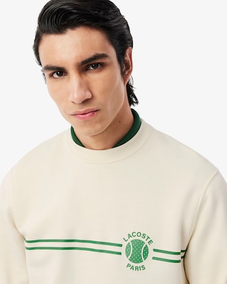 Men's Tennis Printed Fleece Sweatshirt