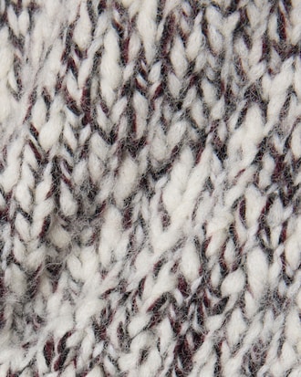 Zipped Mercerized Wool Knit Sweater