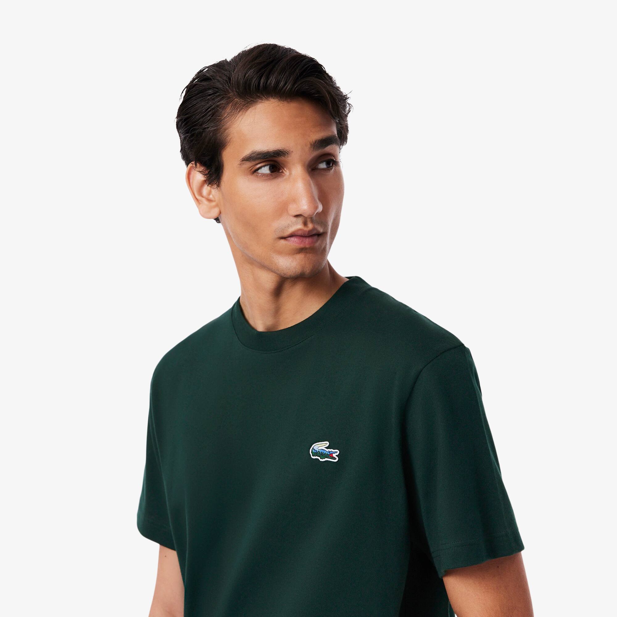 Men's Heavy Jersey Landscape Crocodile T-Shirt - Organic Cotton