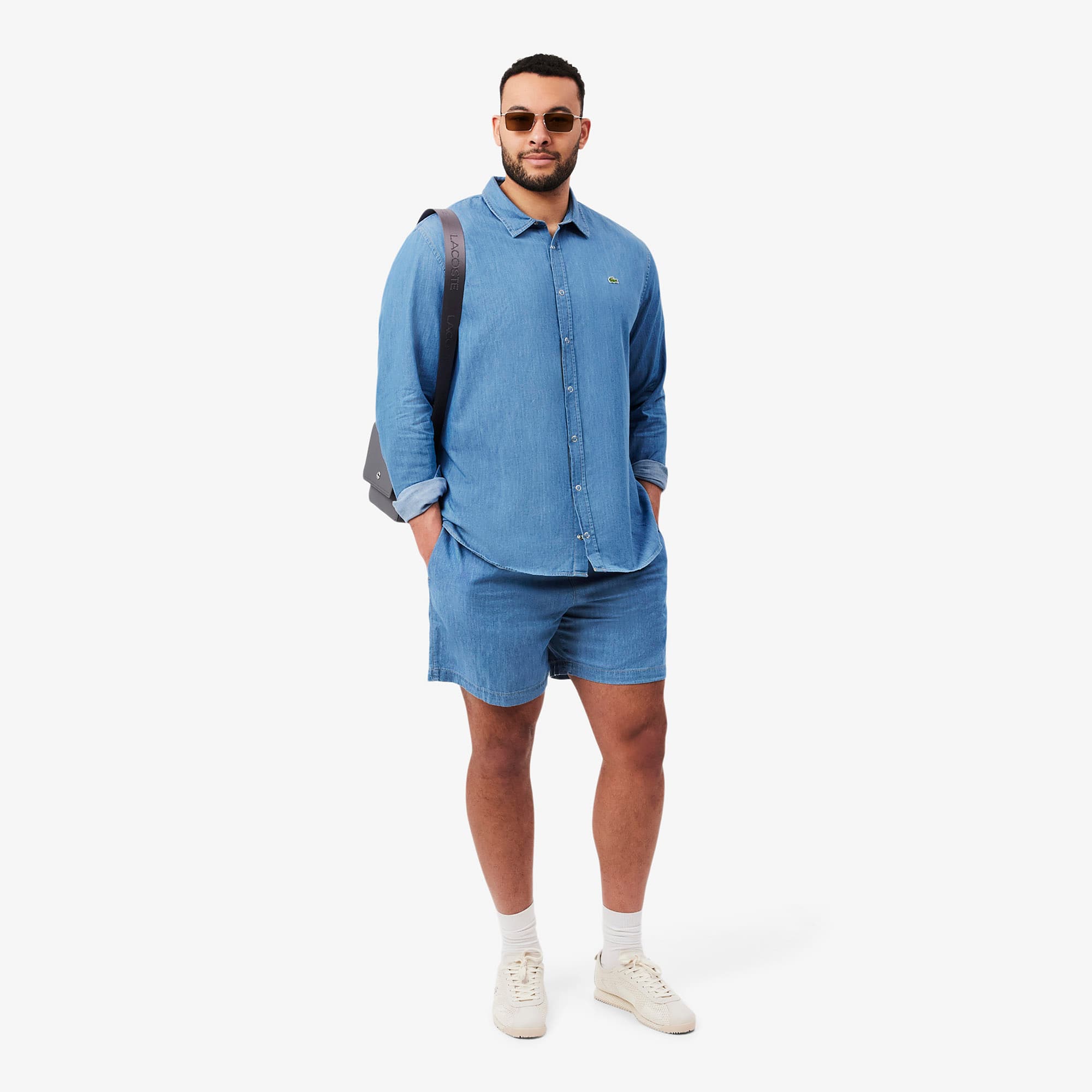 Men's Regular Fit Lightweight Denim Shirt - Button Down Shirts