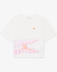 Crocodile Print Cotton T-shirt