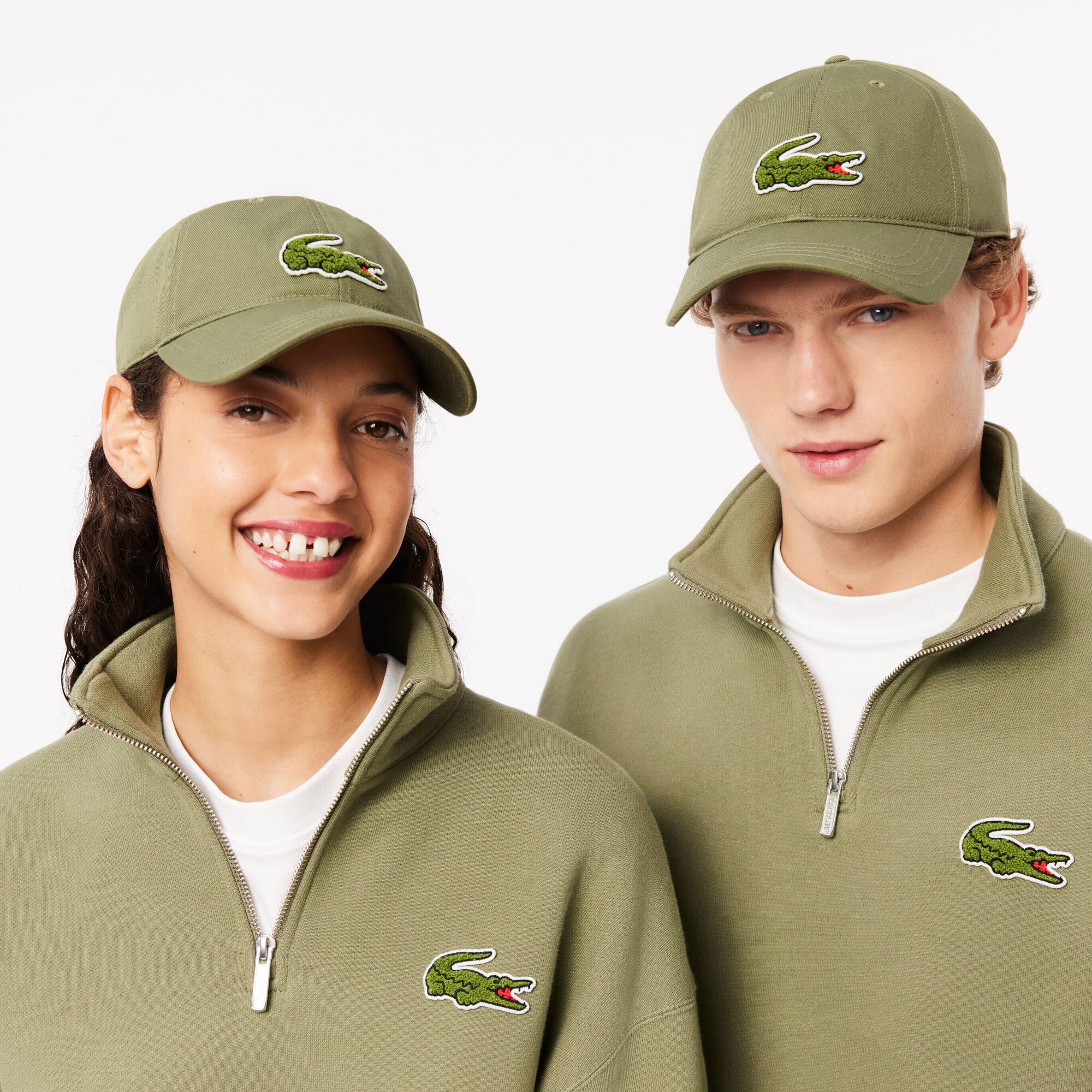 Unisex Crocodile Badge Cotton Twill Cap - Caps & Hats - New In