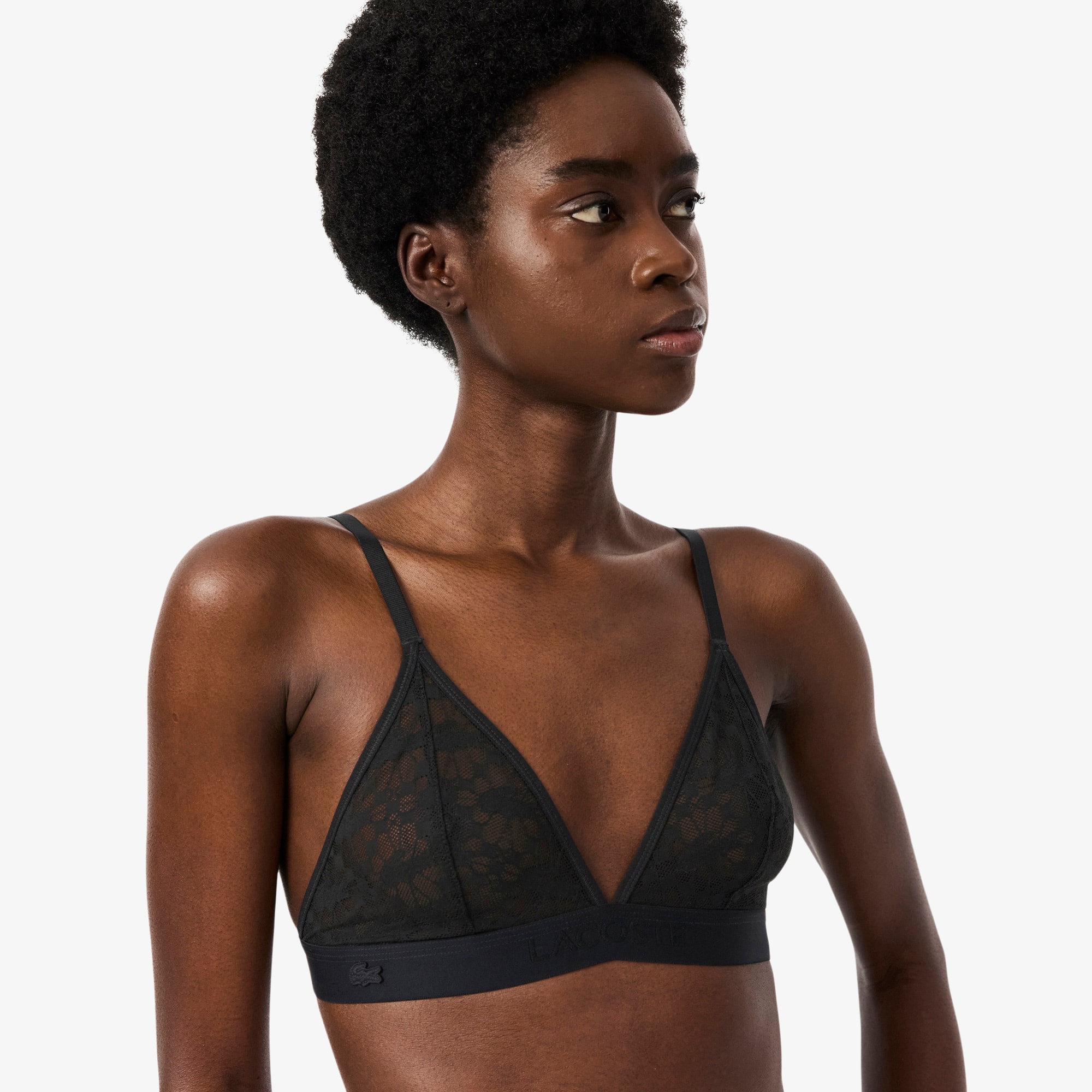 Logo Lace Triangle Bralette