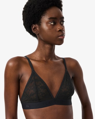 Logo Lace Triangle Bralette