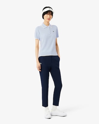 Women's Short Sleeve Polo Collar Golf Sweater