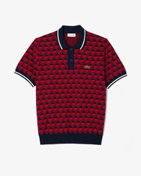 Men's Graphic Motif Cotton Polo Sweater